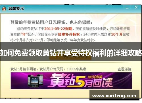 如何免费领取黄钻并享受特权福利的详细攻略